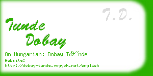 tunde dobay business card